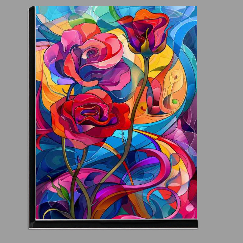 Buy Di-Bond : (Abstract style multi roses)