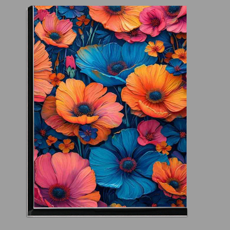 Buy Di-Bond : (Beautiful floral art the style of neon)