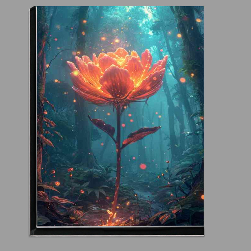 Buy Di-Bond : (Single glowing flowers in the wood sun)