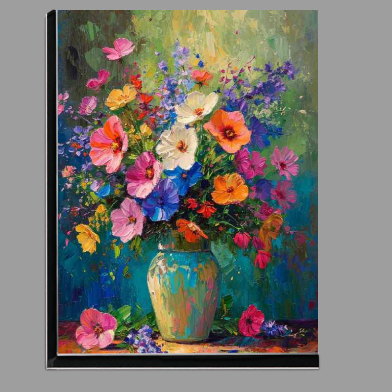 Buy Di-Bond : (the painted vase of colourful burst of flowers)
