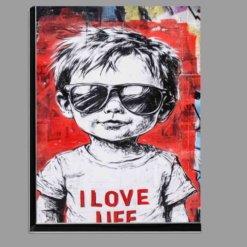Buy Di-Bond : (Graffiti boy loving life art)