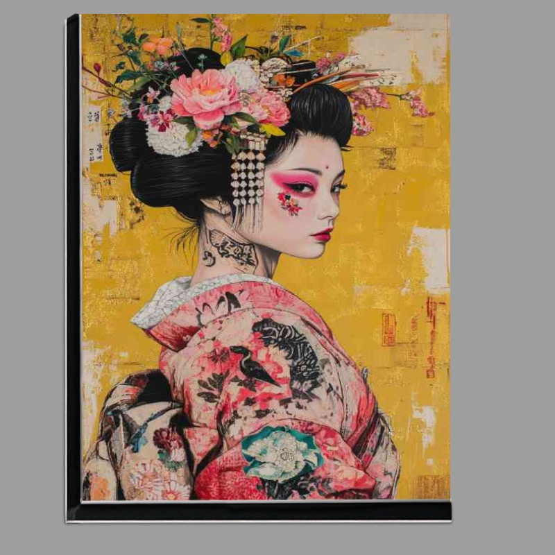 Buy Di-Bond : (Japanese geisha with tattoos and flowers)