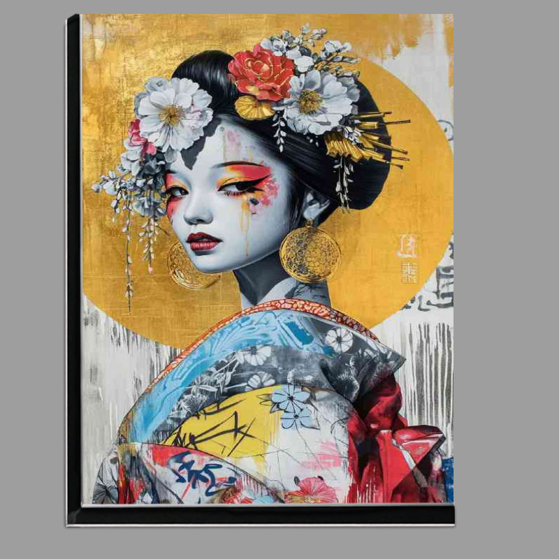 Buy Di-Bond : (Japanese street art collage of graffiti anime girl)