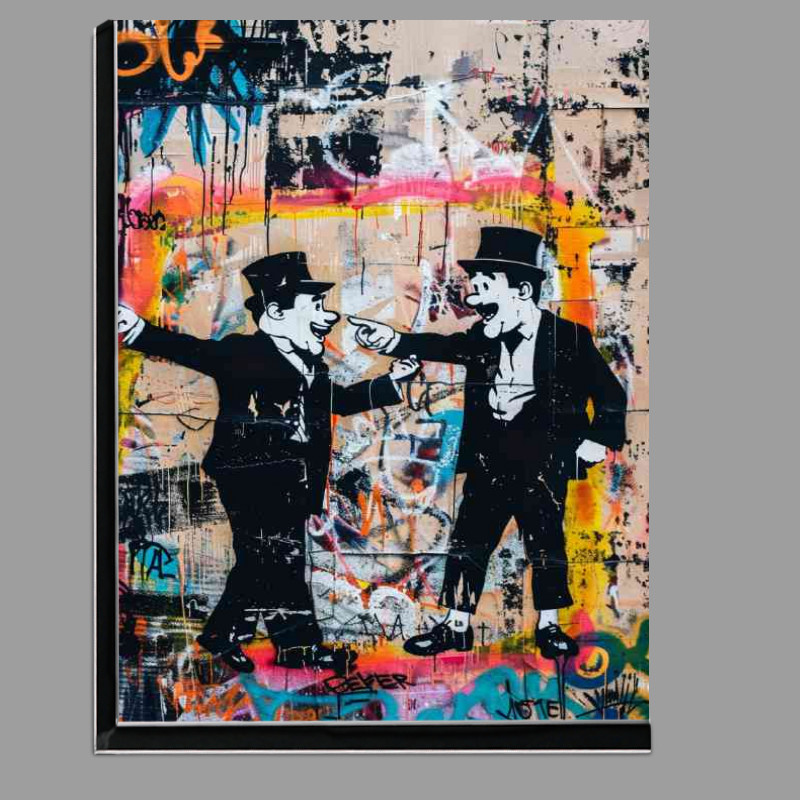 Buy Di-Bond : (Laurel and Hardy in the style of street art)