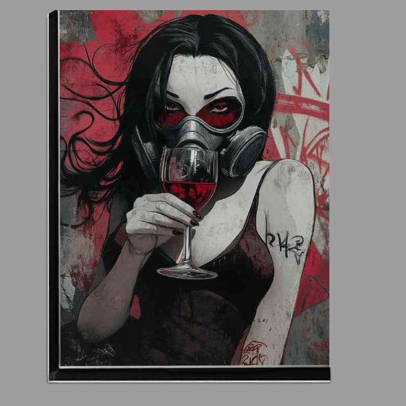 Buy Di-Bond : (Princess drinking red wine in a mask)