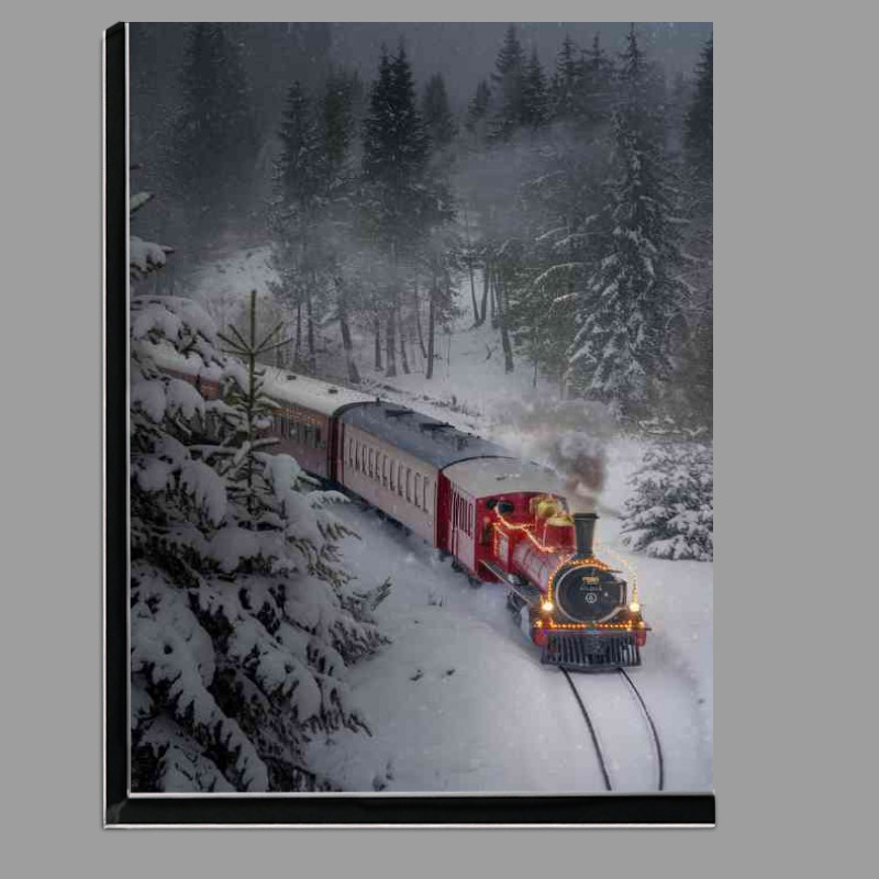 Buy Di-Bond : (Christmas steam train in the winter mountains)