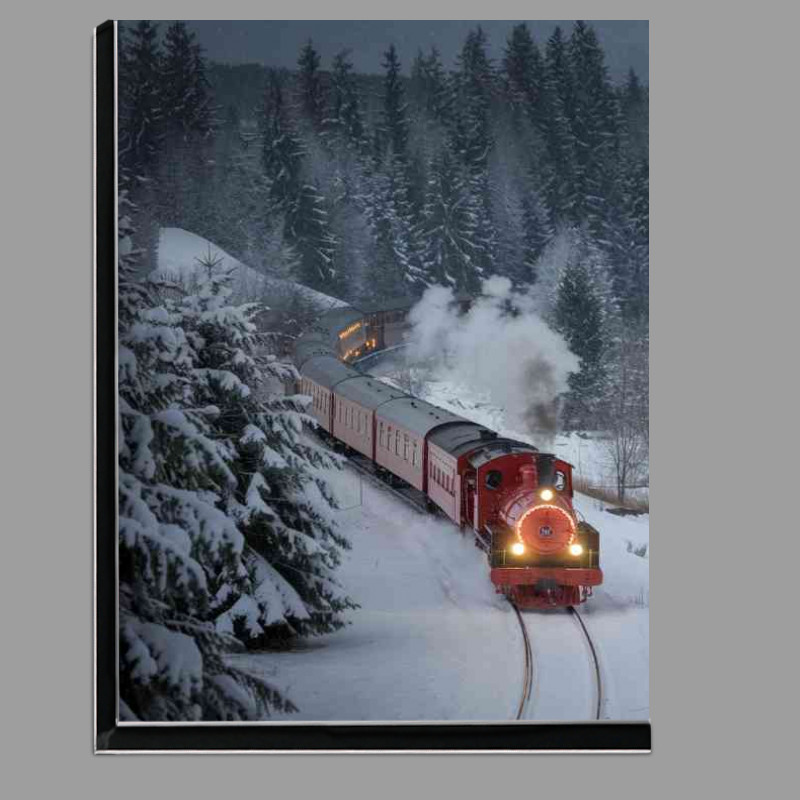 Buy Di-Bond : (Vintage christmas steam train in snow)