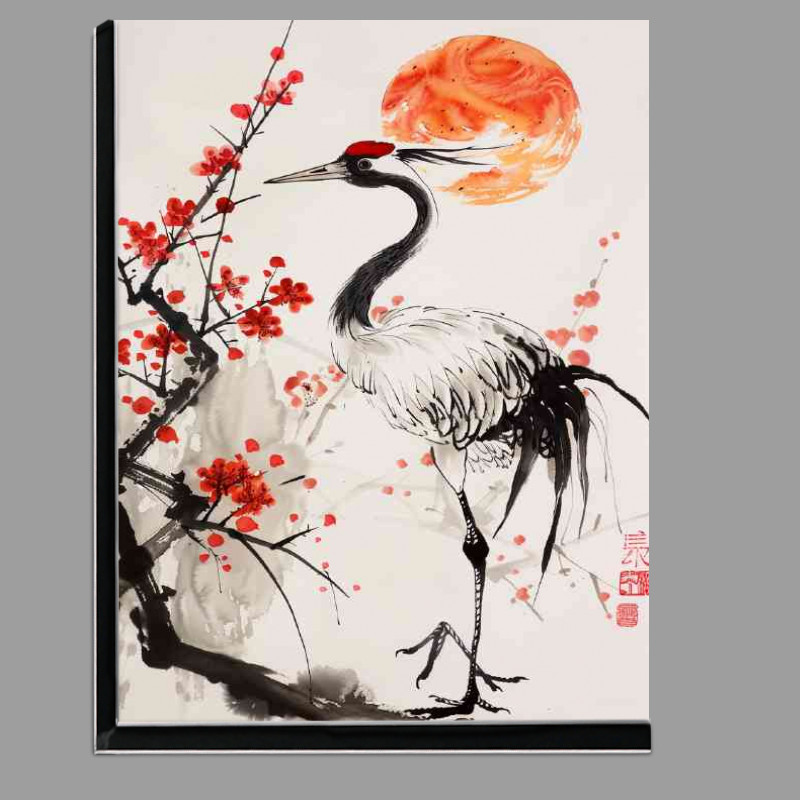 Buy Di-Bond : (A poised and lively crane standing)