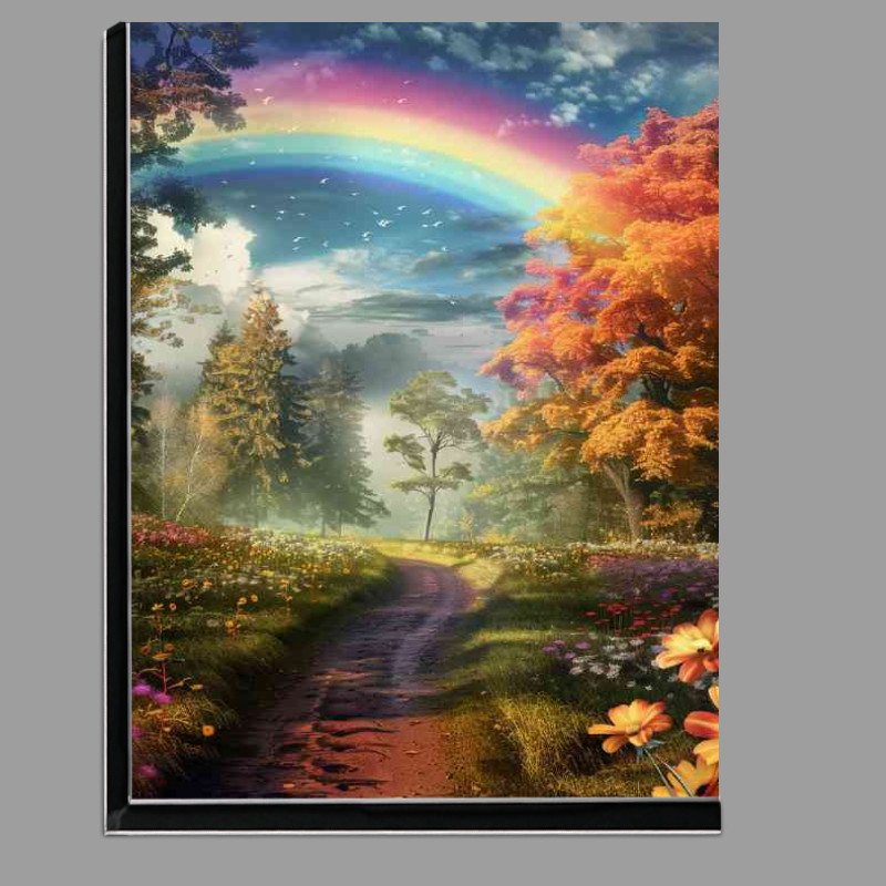 Buy Di-Bond : (Beautiful rainbow with an earthy path)