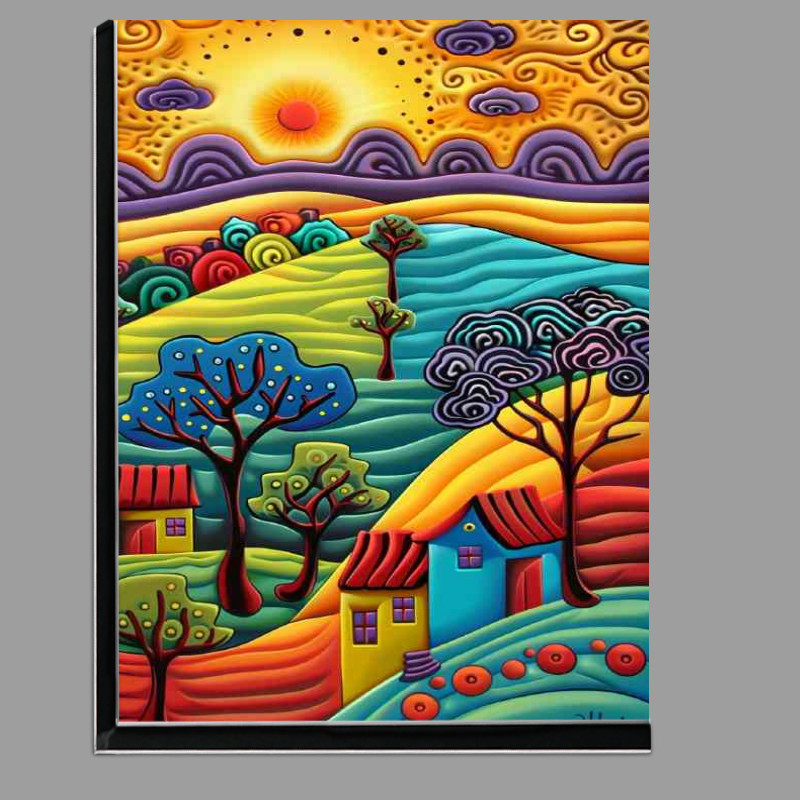 Buy Di-Bond : (Colourful farming fields abstract)