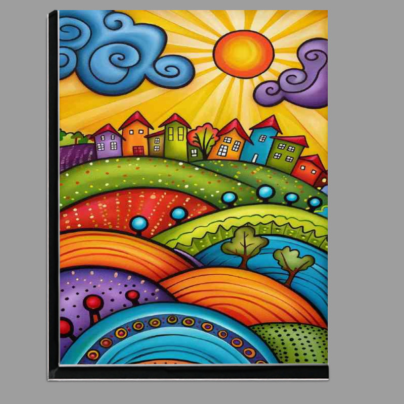 Buy Di-Bond : (Colourful hills and the village houses)