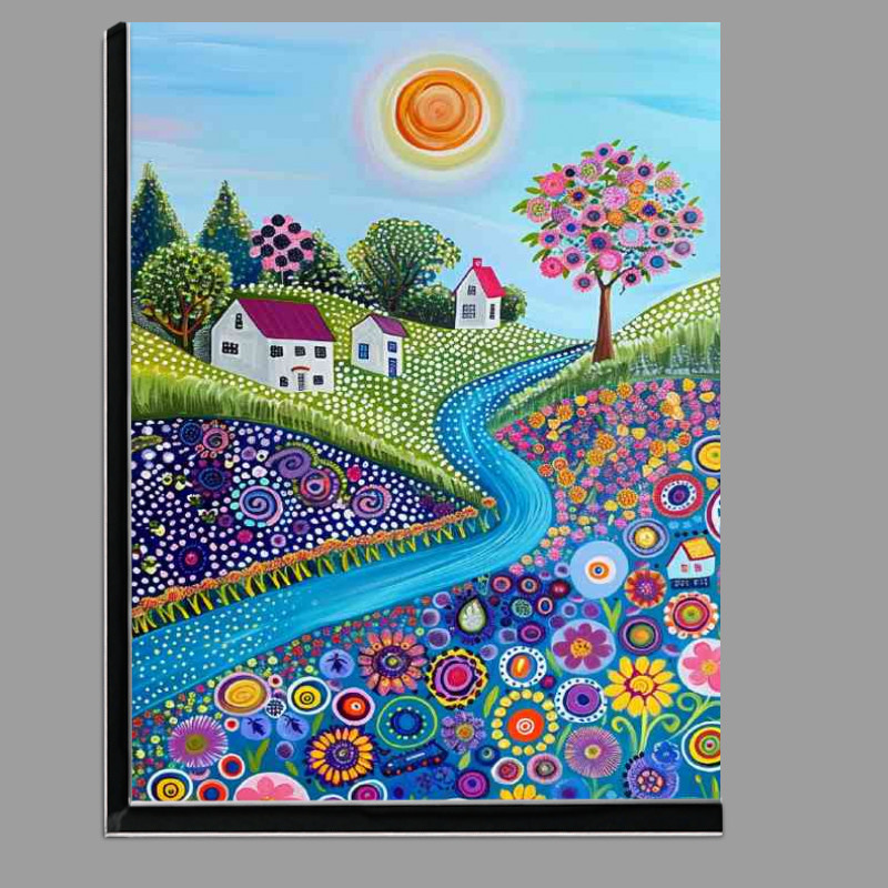 Buy Di-Bond : (Flowing stream and circled flowers)