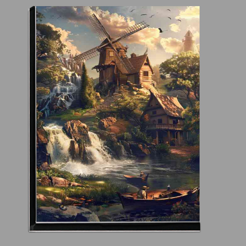Buy Di-Bond : (River boat and the old windmil)