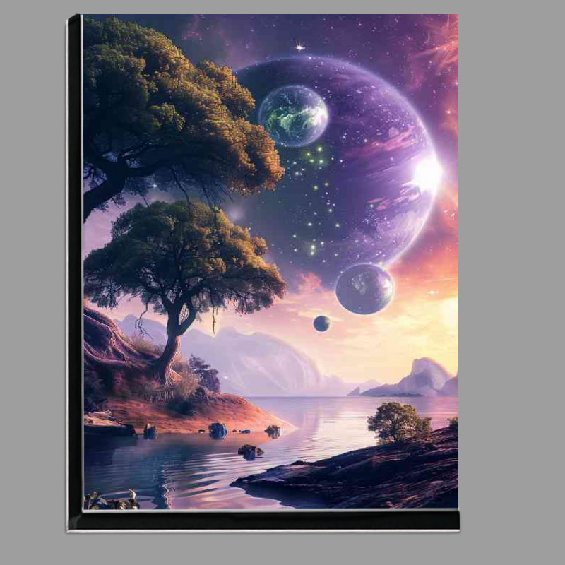 Buy Di-Bond : (Alien planet landscape with giant green trees)