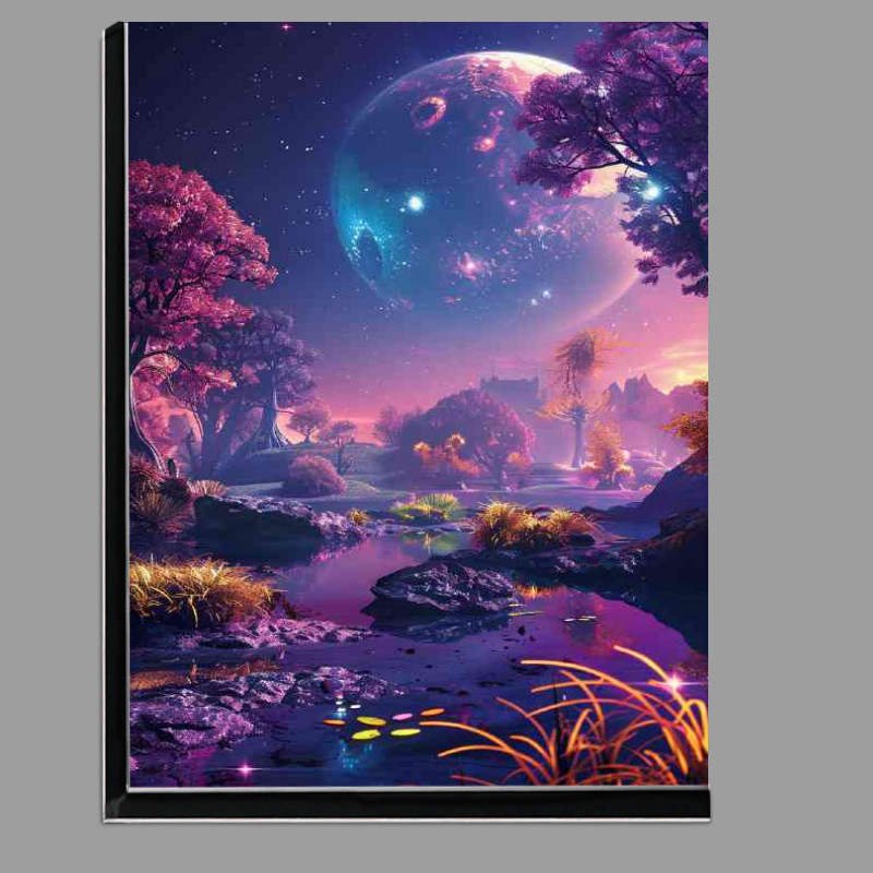 Buy Di-Bond : (Beautiful alien landscape with vibrant colors)