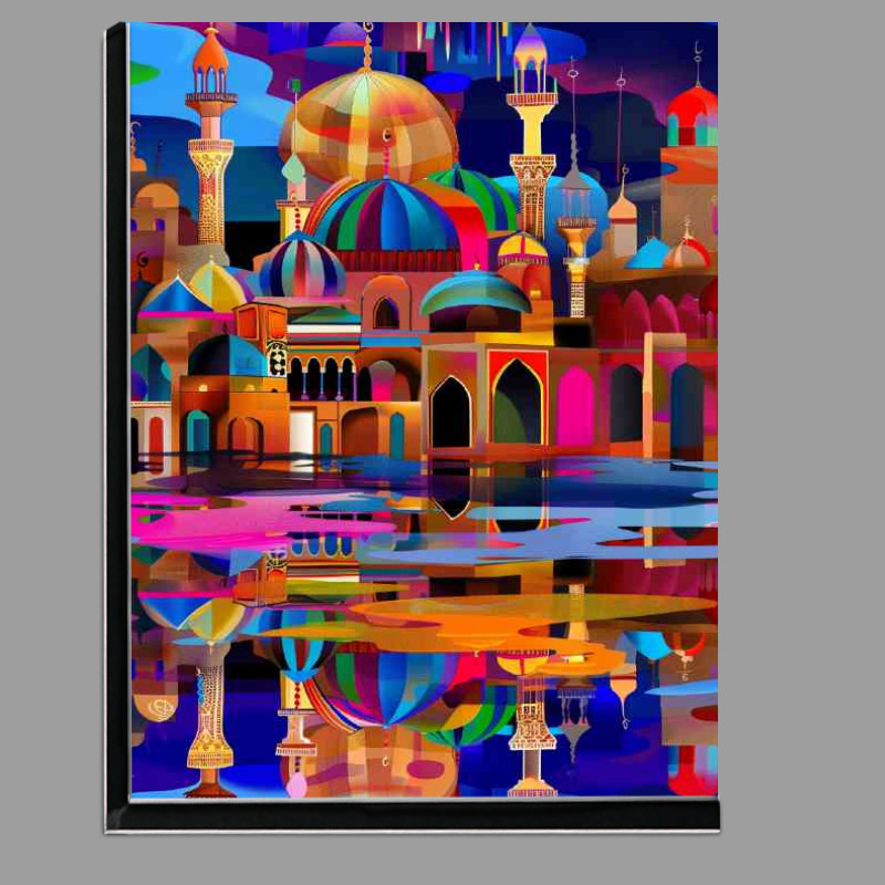 Buy Di-Bond : (Reflections of a Arabic city a flat design)