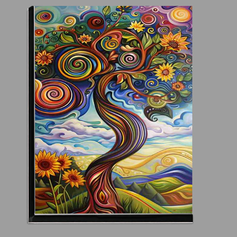 Buy Di-Bond : (Enchanting tree with vibrant swirls of color)