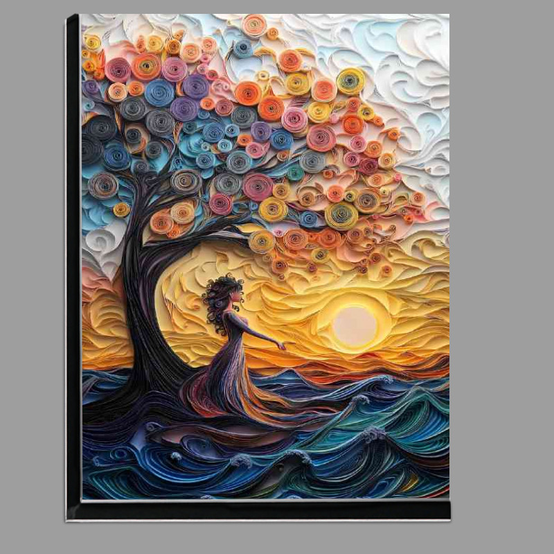 Buy Di-Bond : (Paper surrounded by the crashing waves)