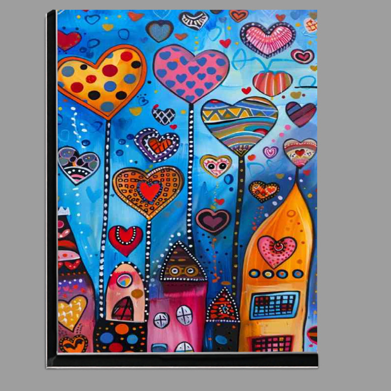 Buy Di-Bond : (Abstract city of heart love)