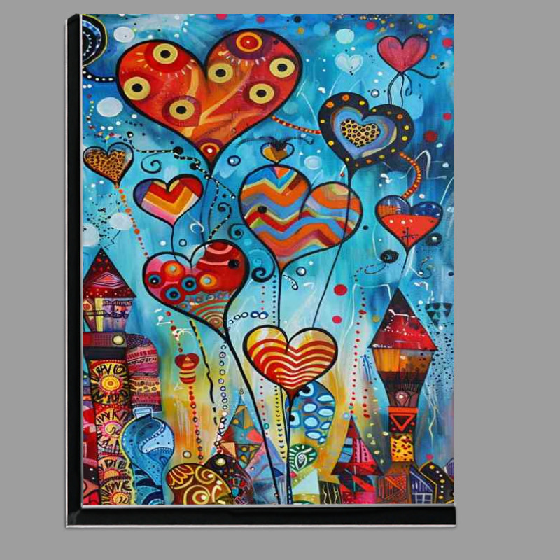 Buy Di-Bond : (Abstract heart city town)