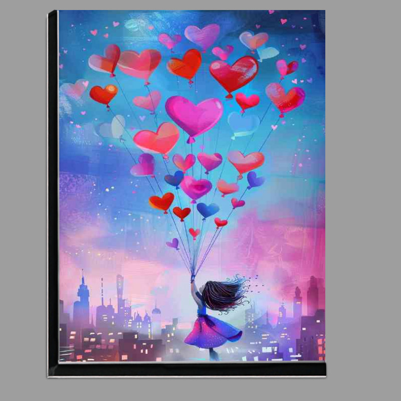 Buy Di-Bond : (Pink baloons shaped as hearts)