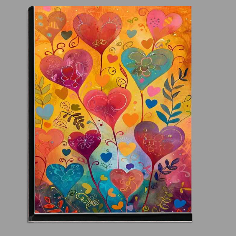 Buy Di-Bond : (Vibrant love heart trees)
