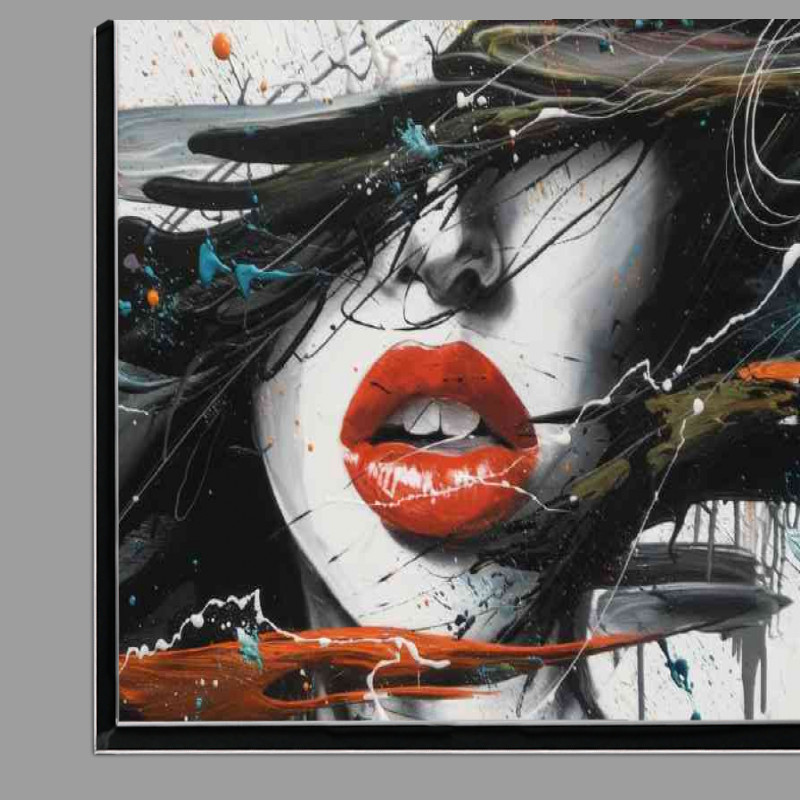 Buy Di-Bond : (Womans artistic abstract face paint splash)