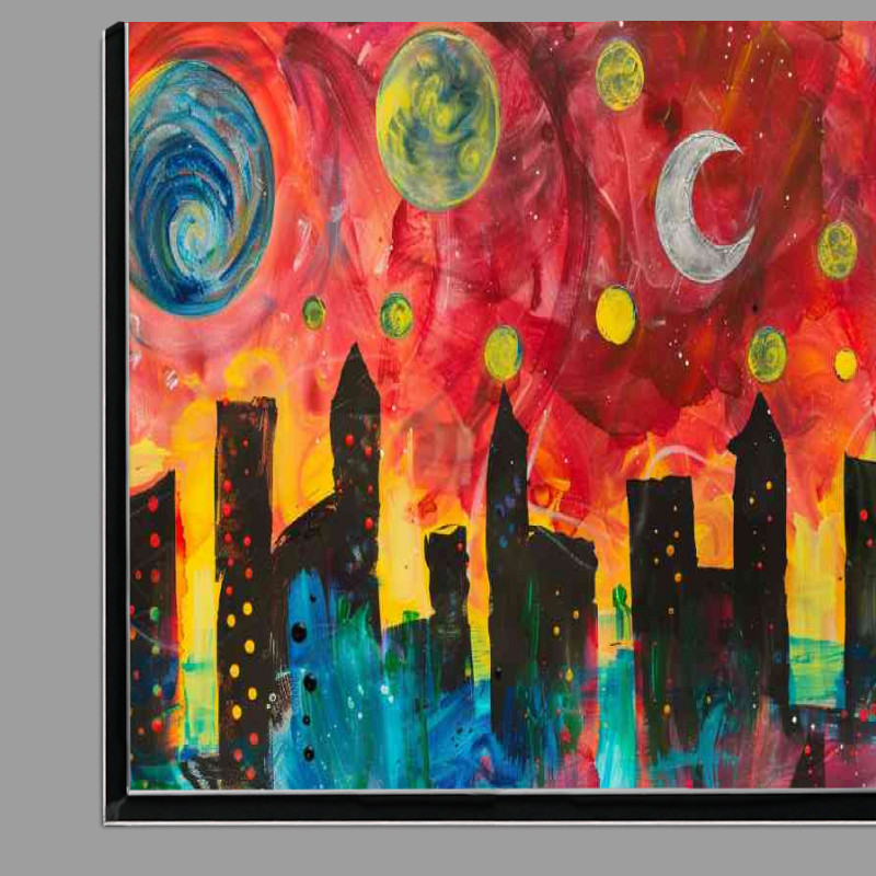 Buy Di-Bond : (Abstract village with tall buildings surround)