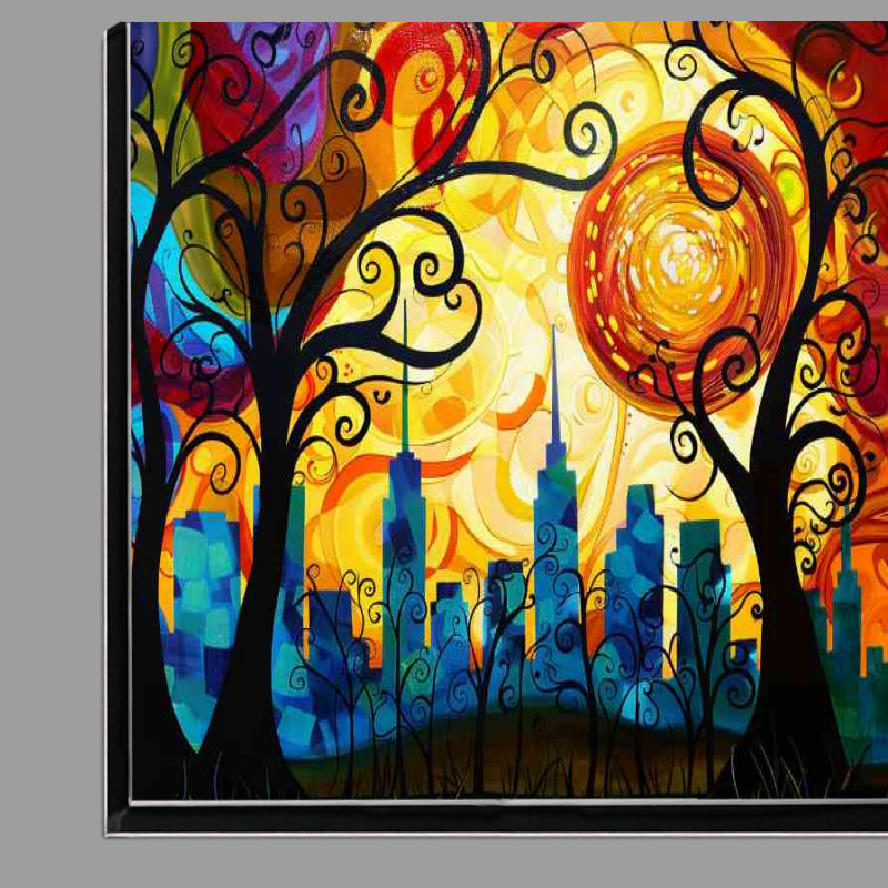 Buy Di-Bond : (City skyline in a abstract style)