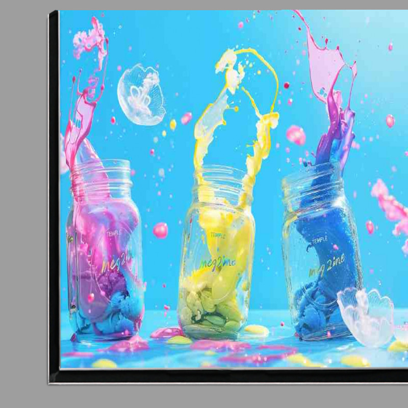 Buy Di-Bond : (Colour jars splashed paint)