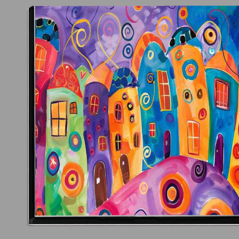 Buy Di-Bond : (Idylic painted village on the hil)
