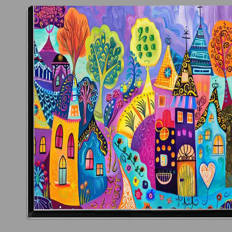 Buy Di-Bond : (Wimsical folk art village)