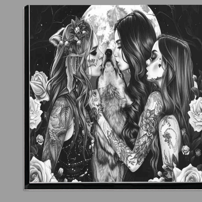 Buy Di-Bond : (Wolf and the lady family inked)
