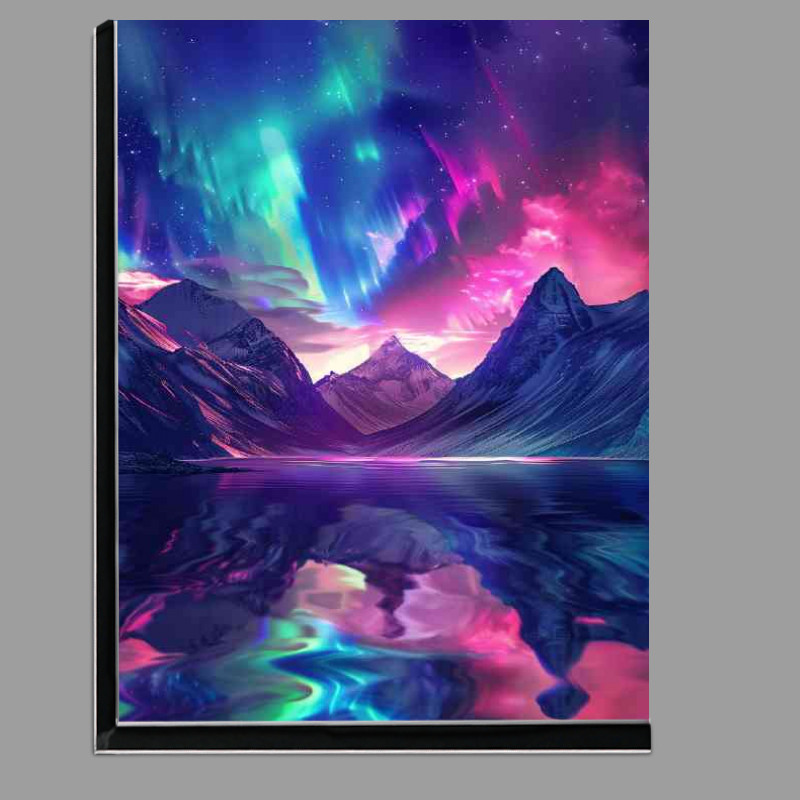 Buy Di-Bond : (Aurora Borealis reflecting over the lake)