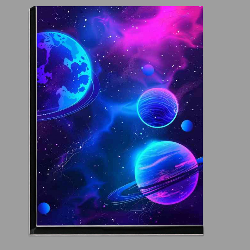 Buy Di-Bond : (Neon blue and purple planets)