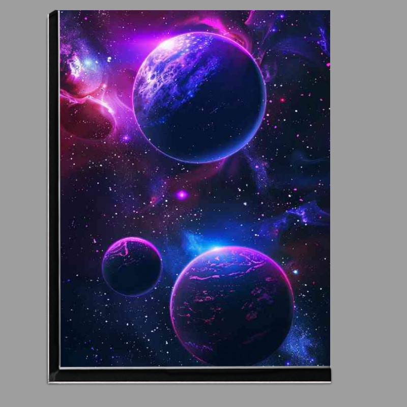 Buy Di-Bond : (Neon blue and purple planets and stars)