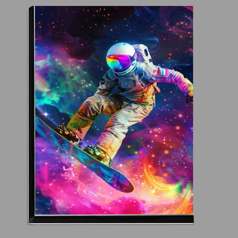 Buy Di-Bond : (Snowboader flying in the night glows)