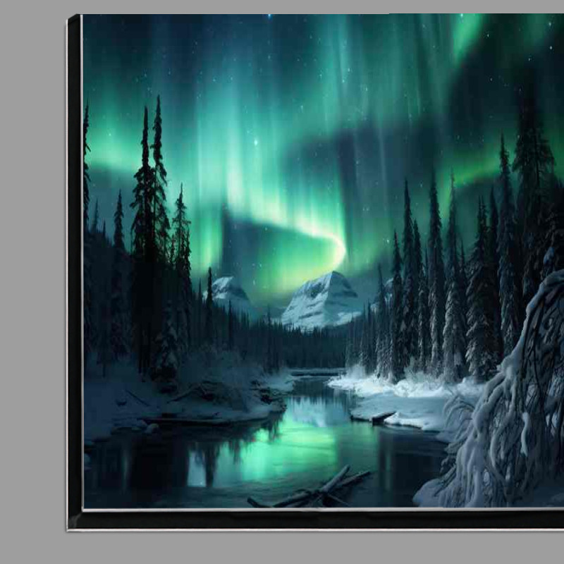 Buy Di-Bond : (Winters Glow Snowfall and Northern Lights)