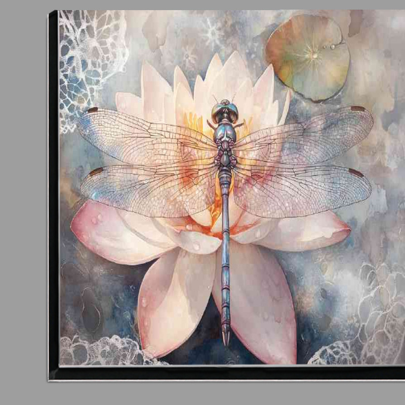 Buy Di-Bond : (Beautiful watercolor dragonfly with iridescent wings)