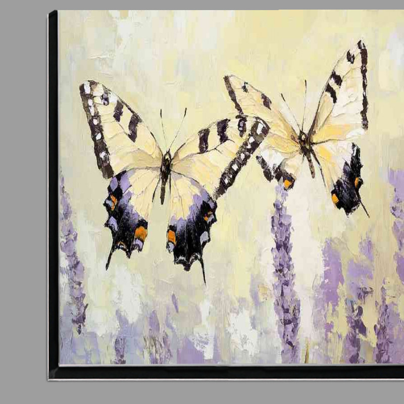 Buy Di-Bond : (Butterflies in a lavender field flying)