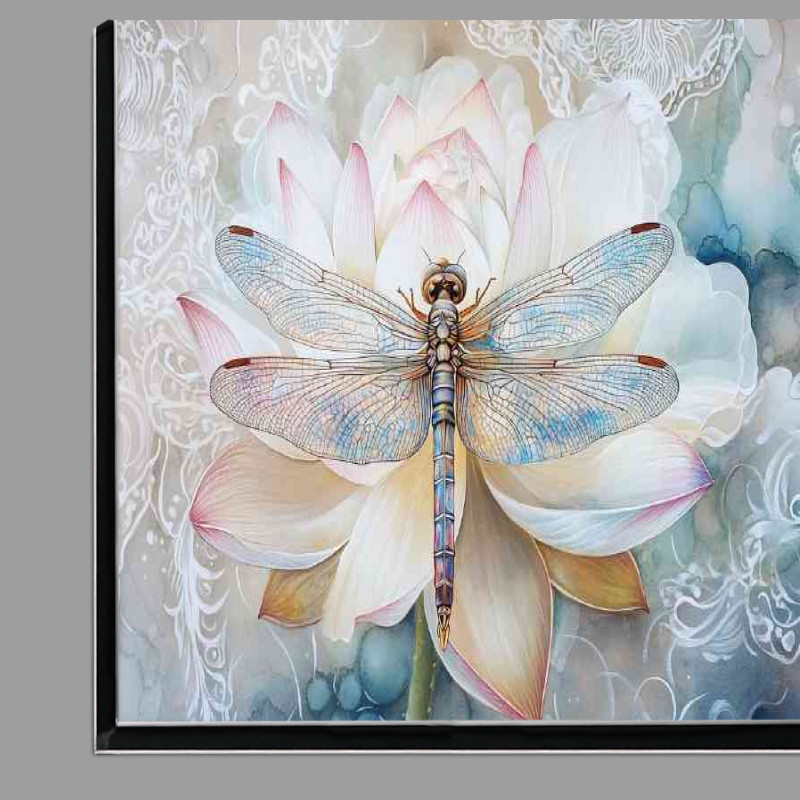 Buy Di-Bond : (Colourful dragonfly pearched on a flower)