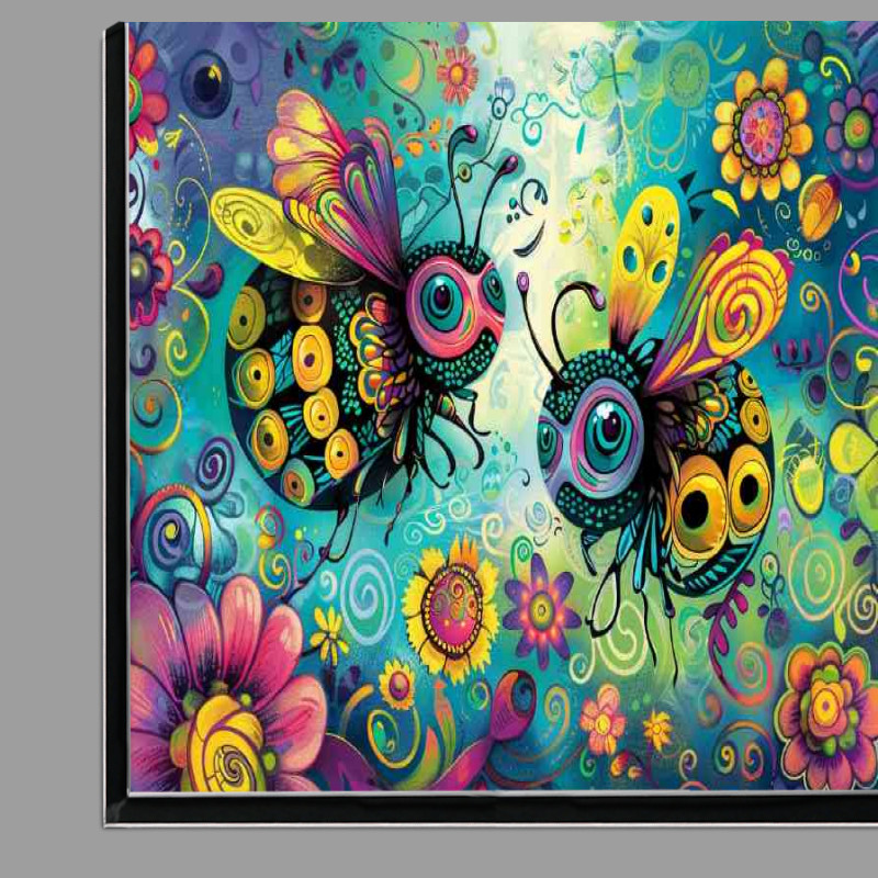Buy Di-Bond : (Colourful whimsical happy bees)