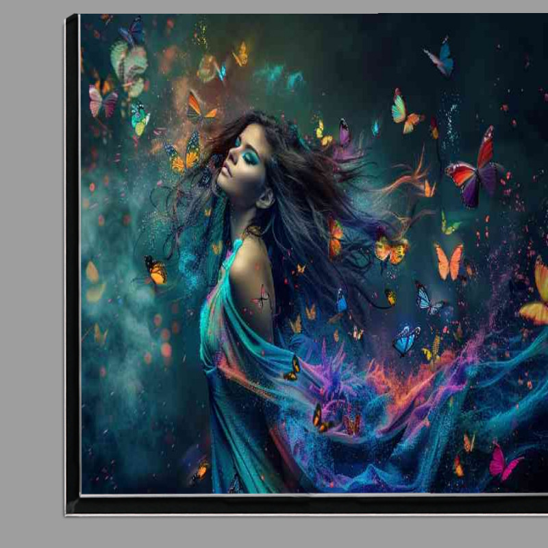 Buy Di-Bond : (Lady surrounded by butterfiles flying)
