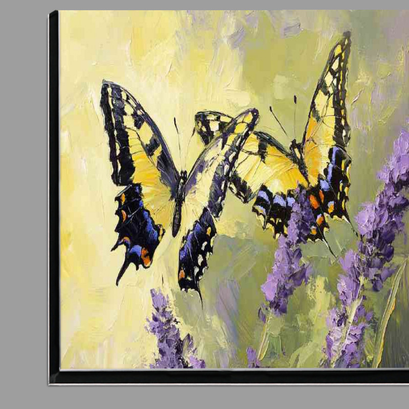 Buy Di-Bond : (Painting of two butterflies on lavender)