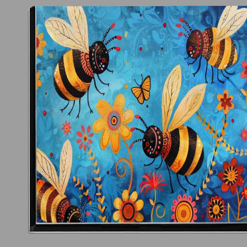 Buy Di-Bond : (Whimsical happy bees)