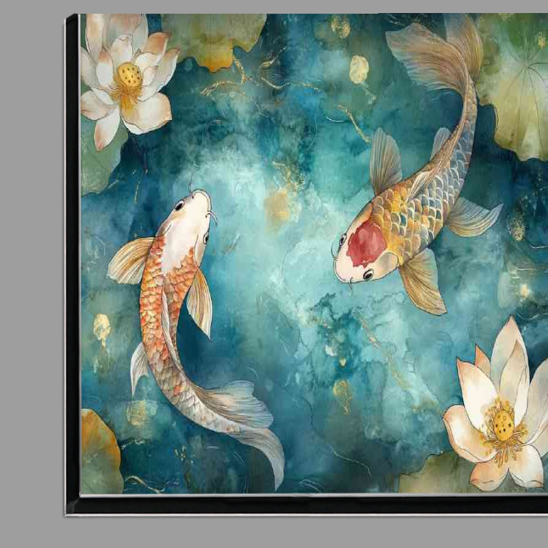 Buy Di-Bond : (Vibrant two koi fish swimming)