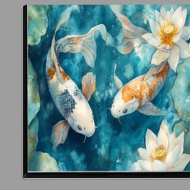 Buy Di-Bond : (Vibrant white coloured koi)