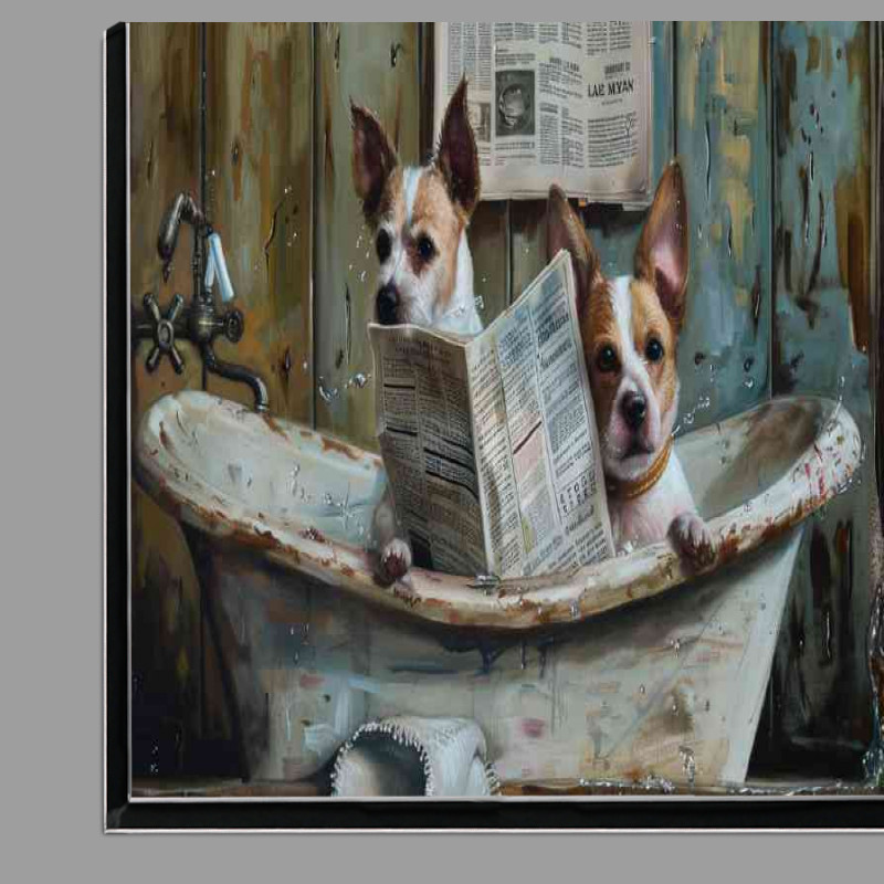 Buy Di-Bond : (Best friends taking a bath surreal)