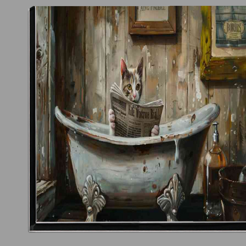 Buy Di-Bond : (Cat in the bathtub reading)