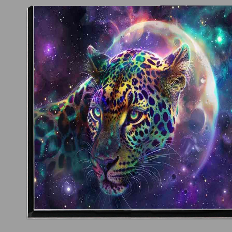 Buy Di-Bond : (Leopard with big eyes and moon in background)